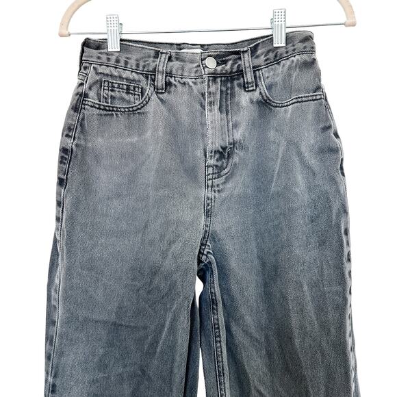 Oak + Fort High Rise Straight Jeans Gray Size 26 Minimalist Denim Scandi Grunge - Picture 3 of 8